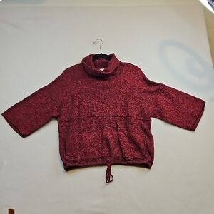 Kimono Purejill Red Cowl Neck Sweater